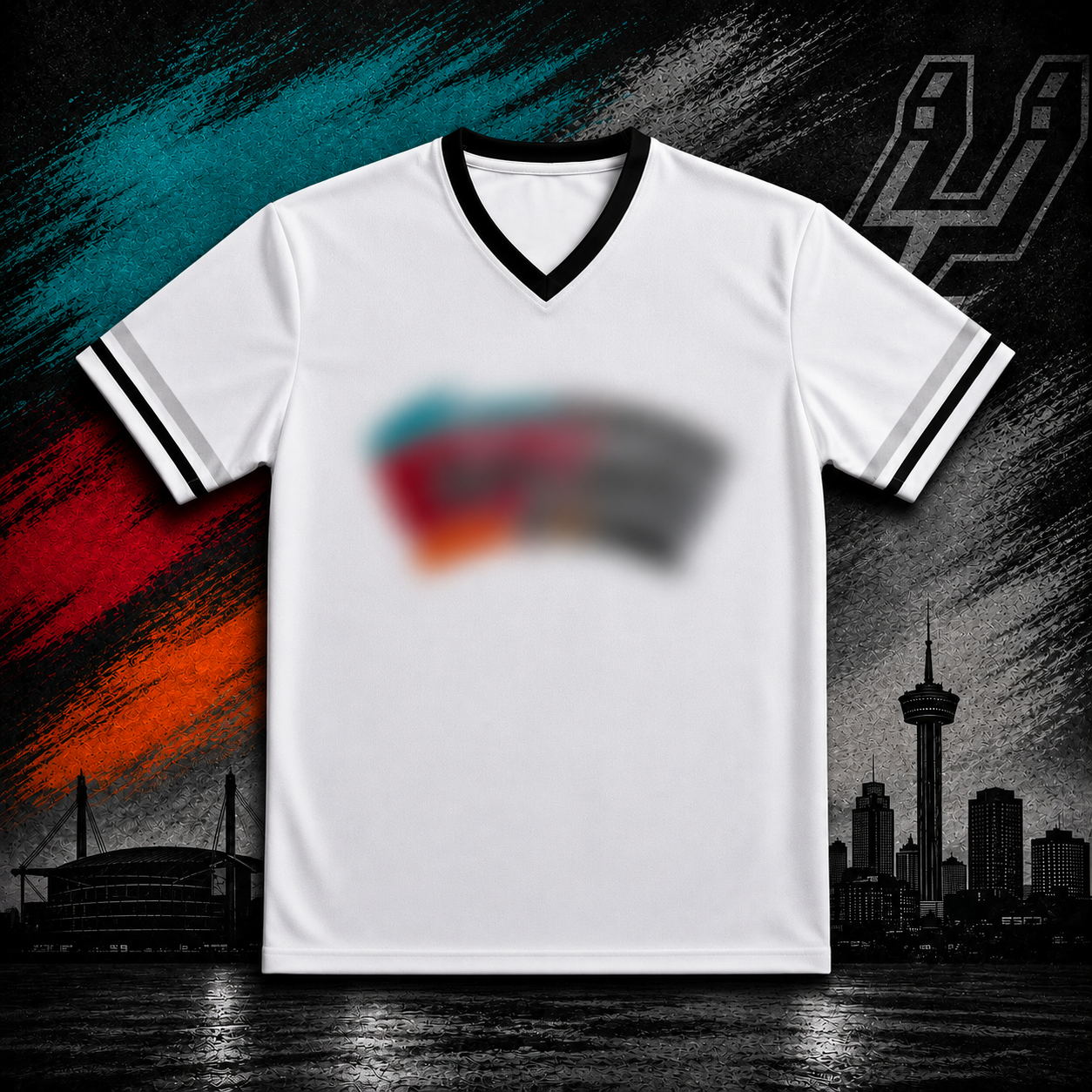 SA V-Neck White Jersey