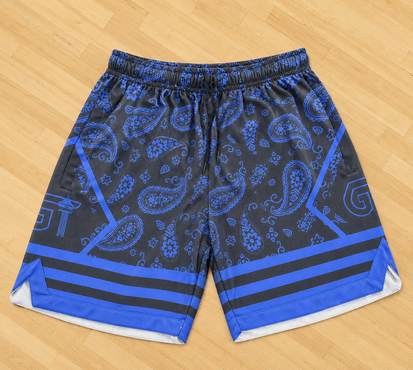 Blue/Black Paisley
