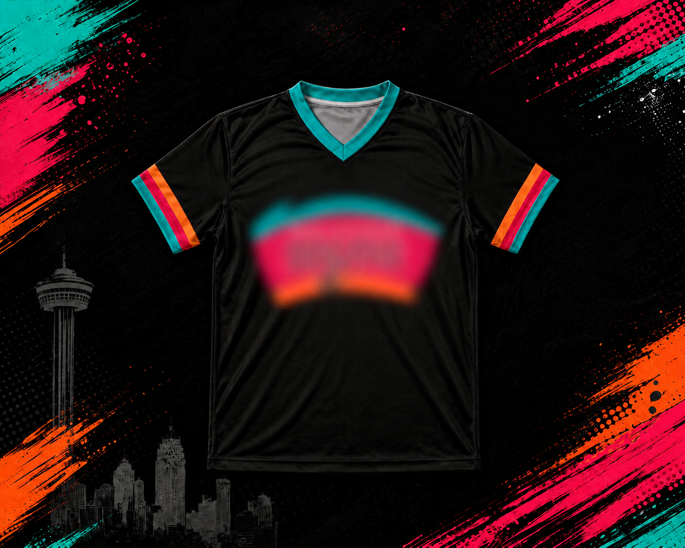 SA Retro Black -Teal Collar