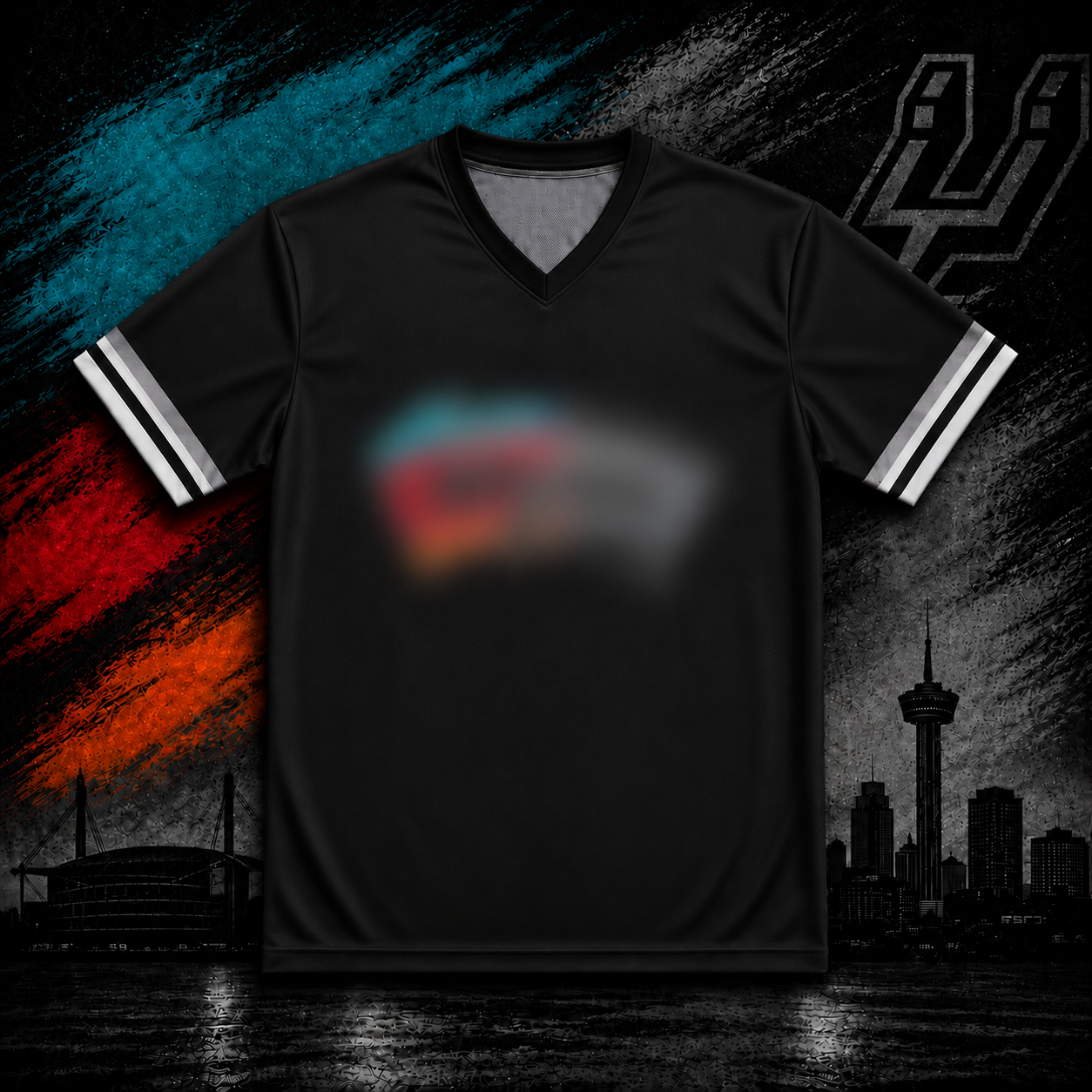 SA V-Neck Black Jersey